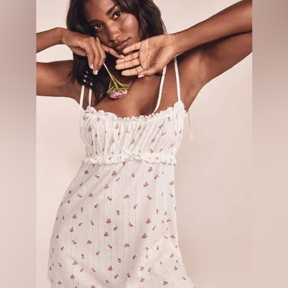 FOR LOVE & LEMONS Blossom Pointelle Slip Dress - Picture 1 of 10